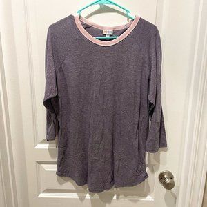 LuLaRoe Randy Tee - purple/pink